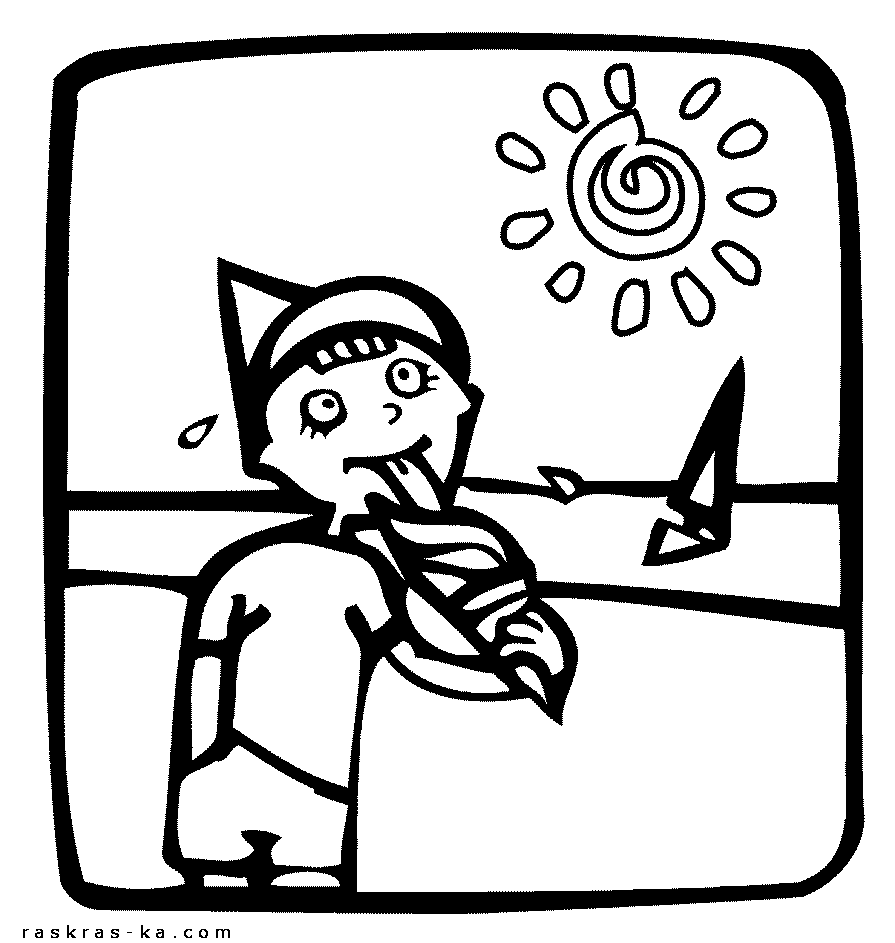 Раскраски на тему лета для детей