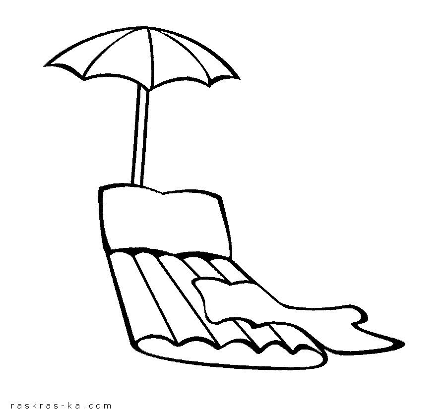 Раскраска лето. Скачать картинку