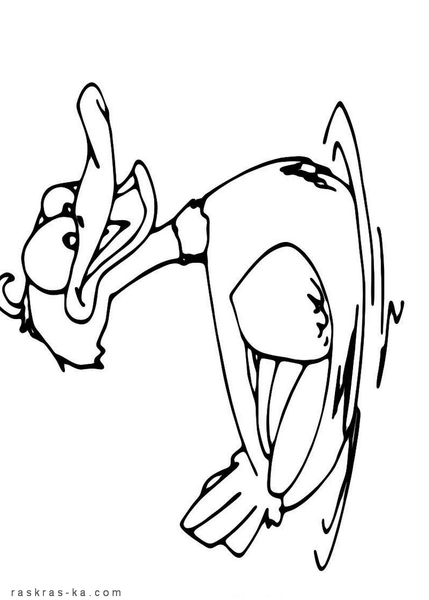 Утка на воде. Распечатать и раскрасить