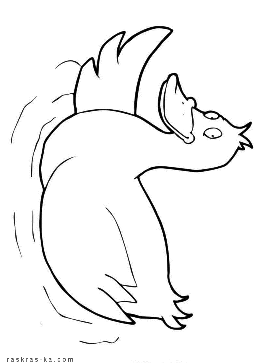 Скачать простые раскраски для детей. Утка
