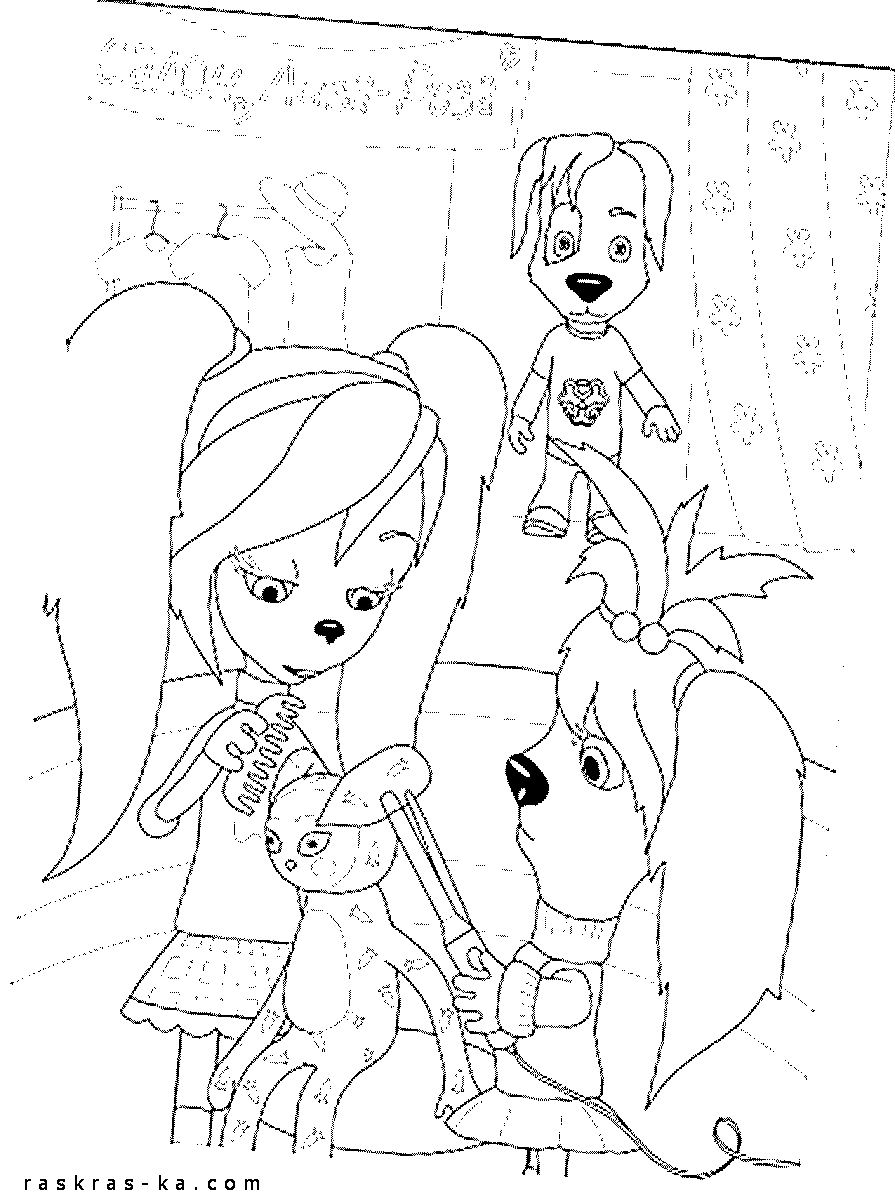 Салон Лиза-Роза. Раскраска Барбоскины бесплатно