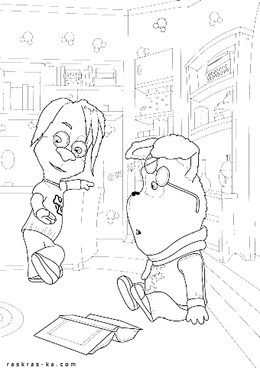 Раскраски из отечественных мультфильмов. Барбоскины