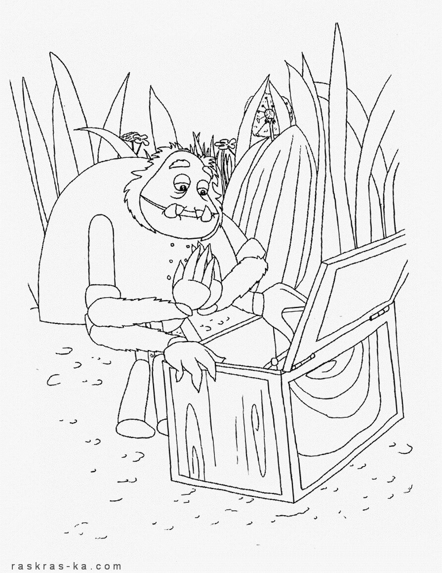 Раскраска дядя Шнюк. Сериал Лунтик