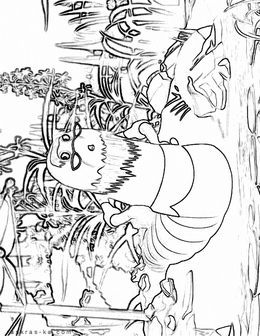 Корней Корнеич. Раскраски из мультфильма про Лунтика