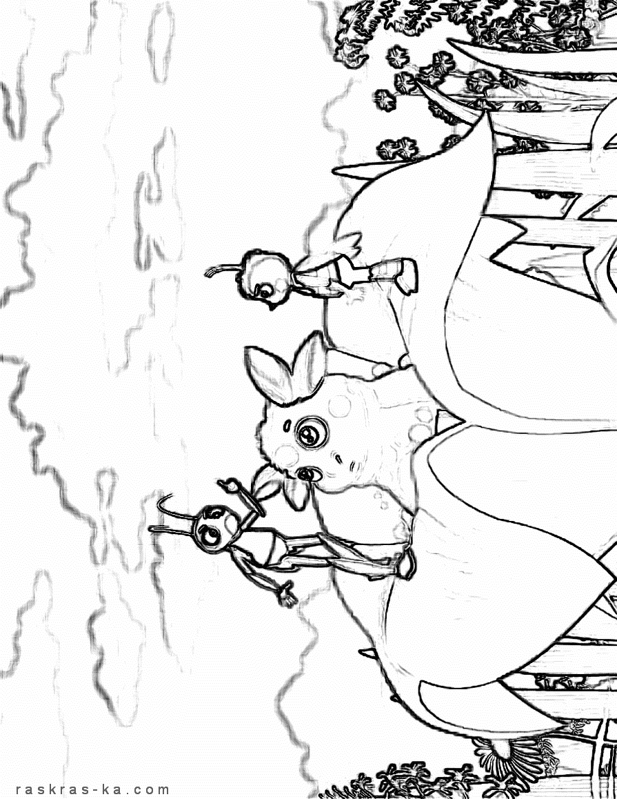 Раскраска Лунтик для детей. Скачать бесплатно