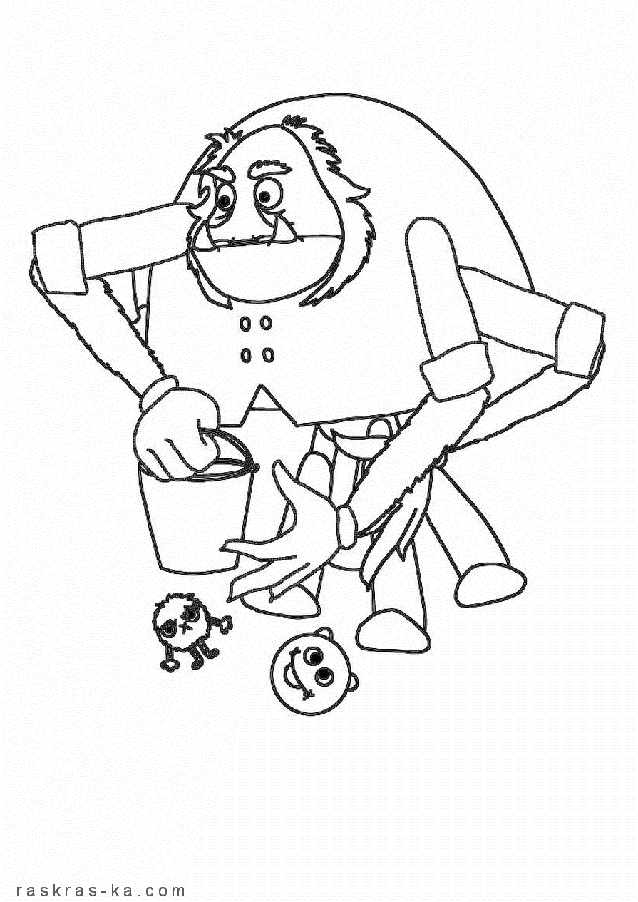 Раскраска дядя Шнюк