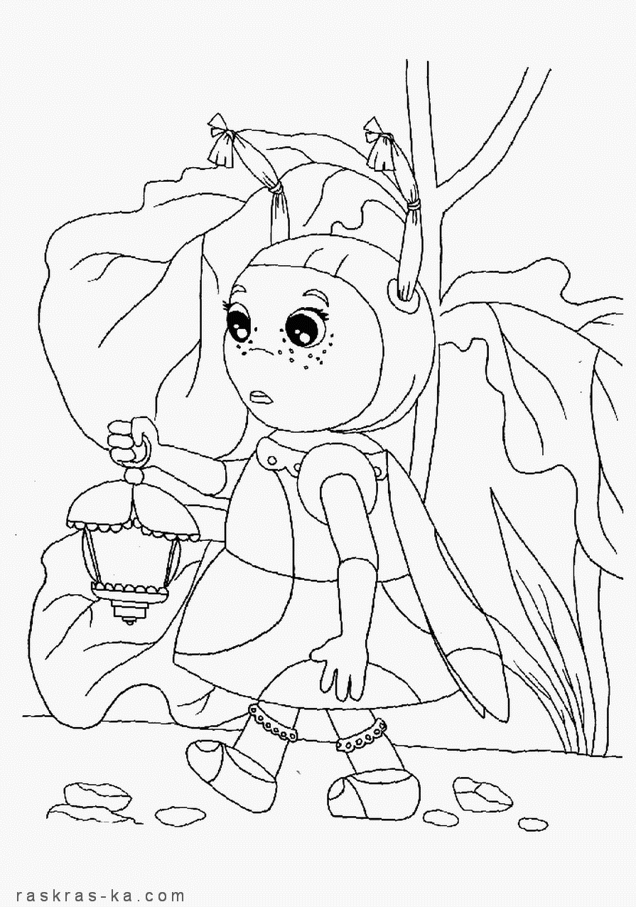 Раскраска Мила. Мультфильм Лунтик