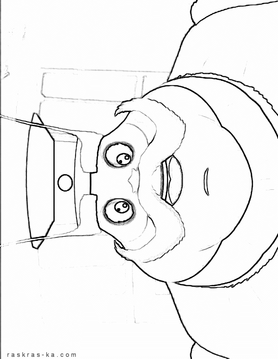 Раскраска Шер. Мультфильм Лунтик