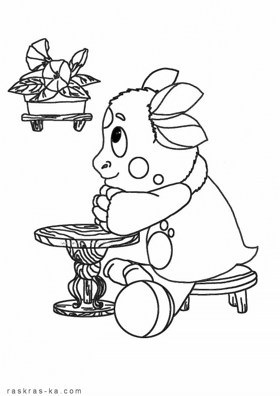 Разукрашка для детей Лунтик