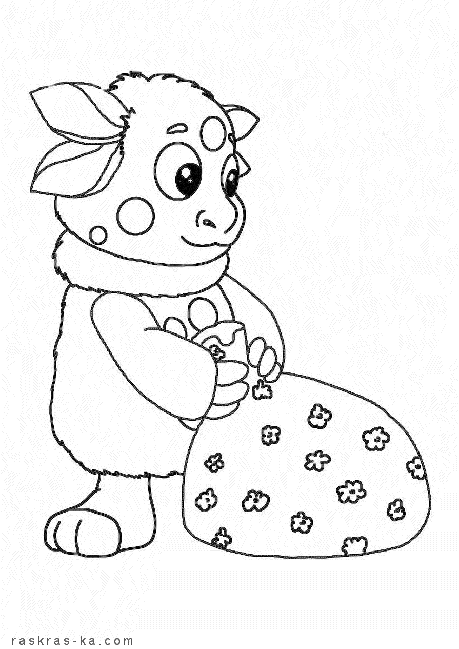 Раскрашка Лунтик из мульта