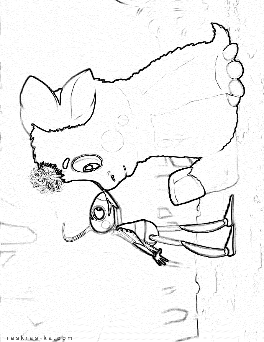 Раскраски персонажей из мультфильмов. Лунтик