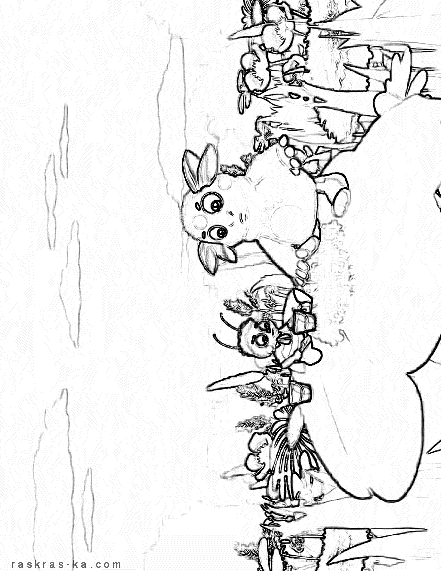 Лунтик и его друзья. Раскраска для детей