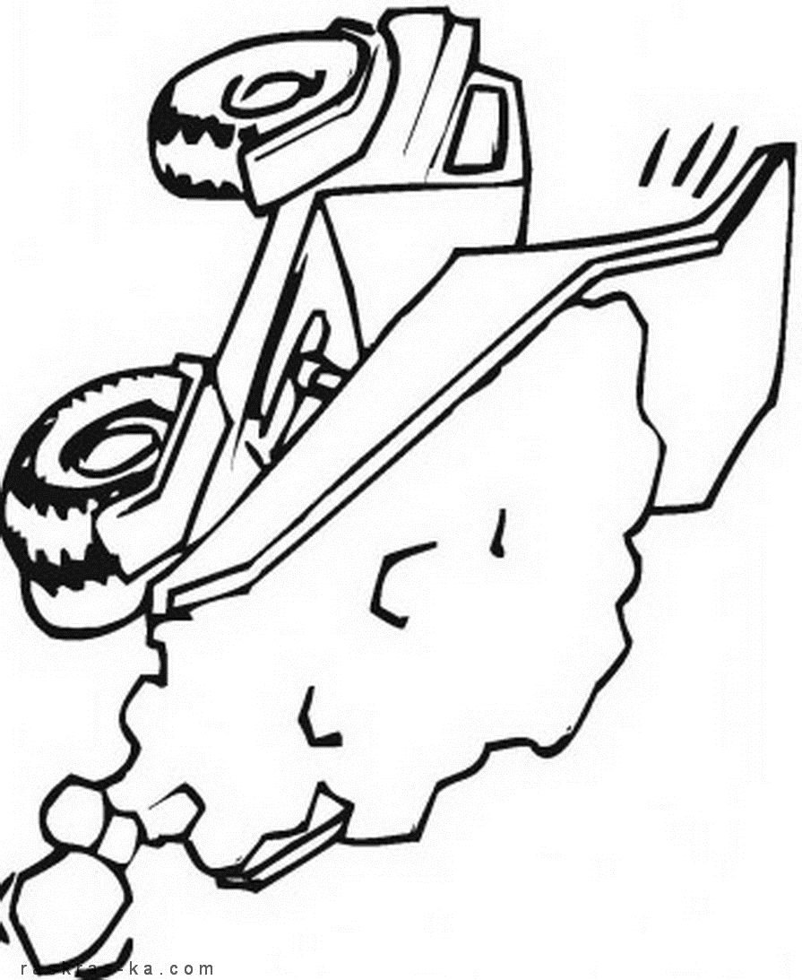 Детские раскраски грузовики. Самосвал