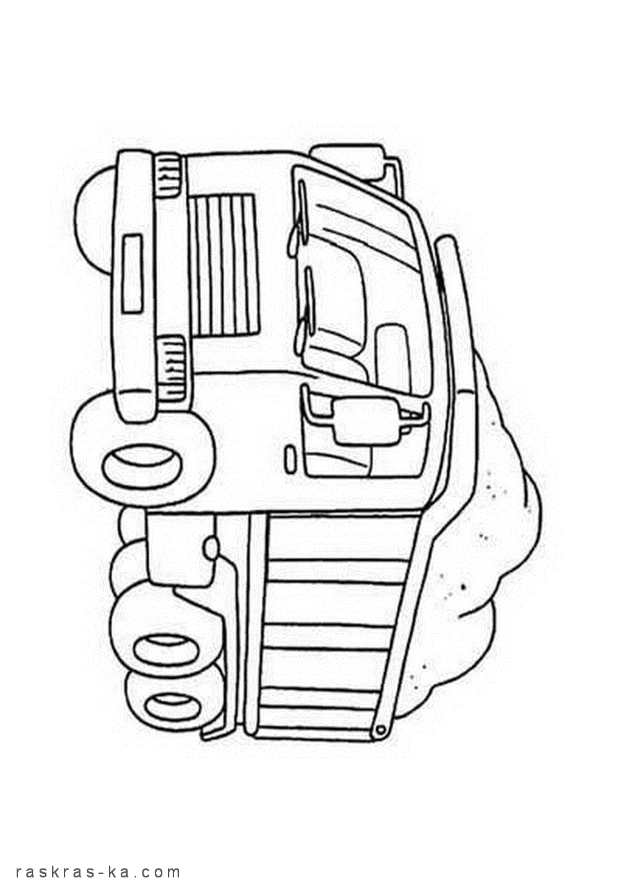 Самосвал с грузом. Распечатать картинку