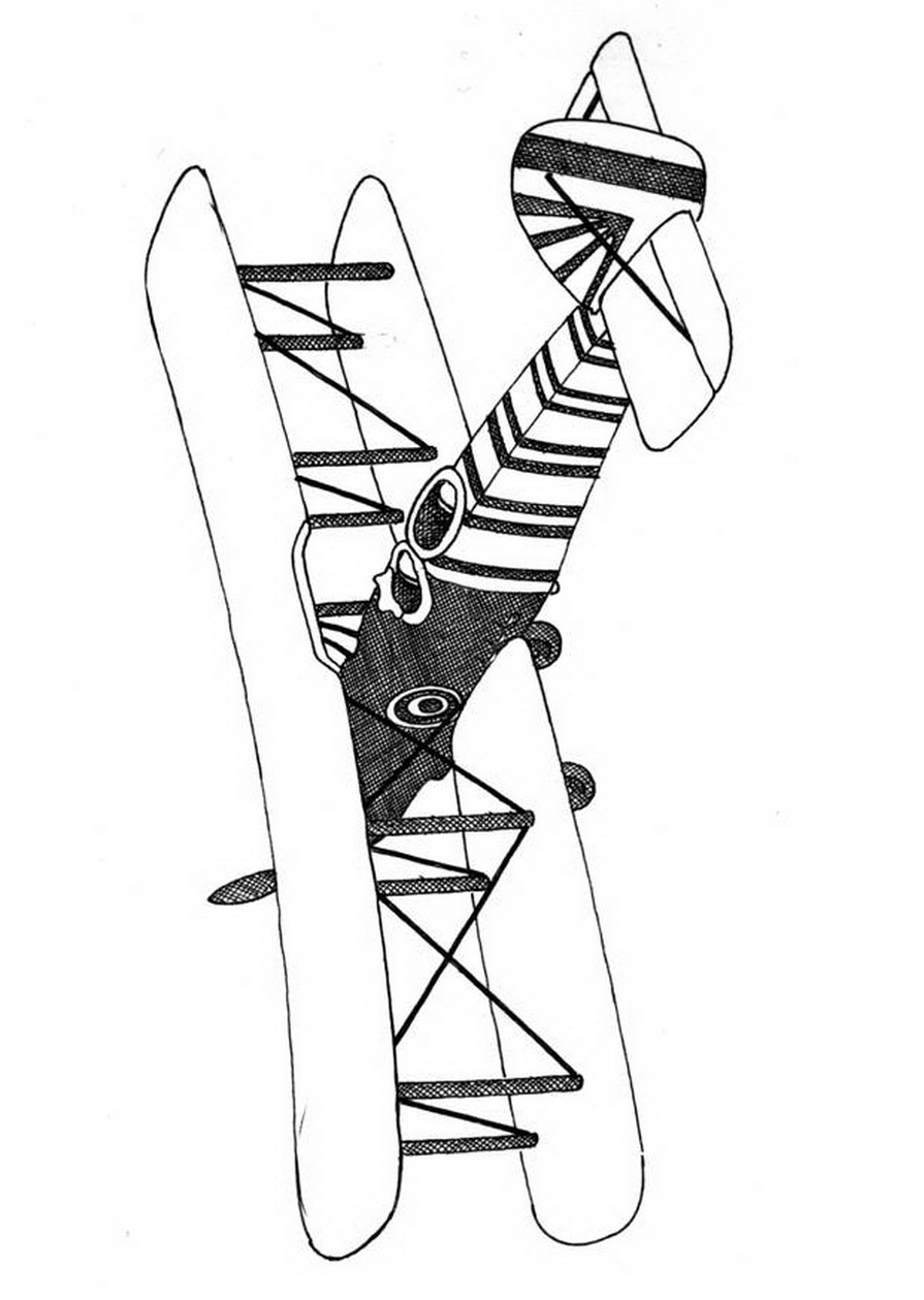 Самолет - раскраска для мальчиков