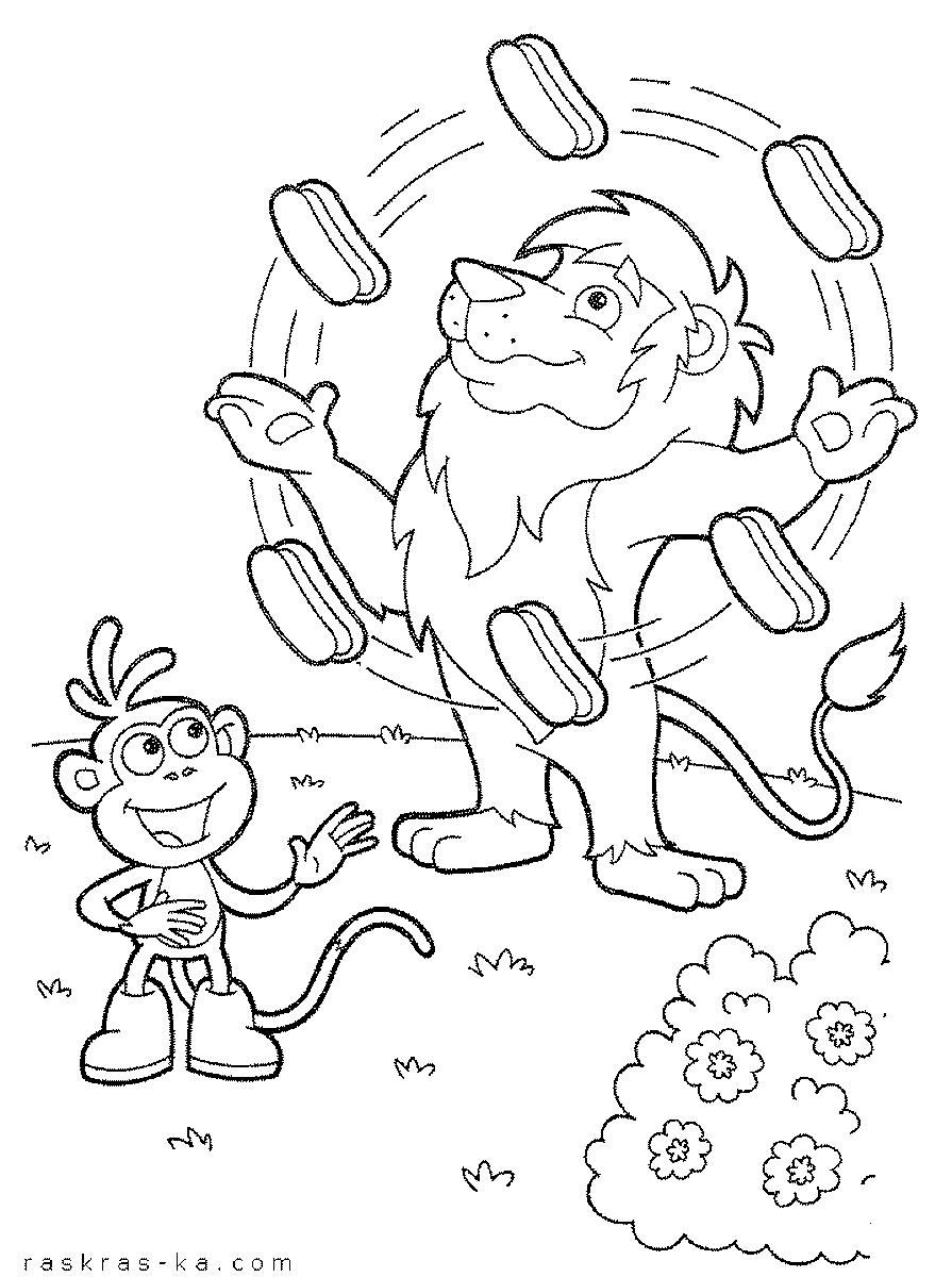 Картинки из мультфильмов - раскраски черно-белые