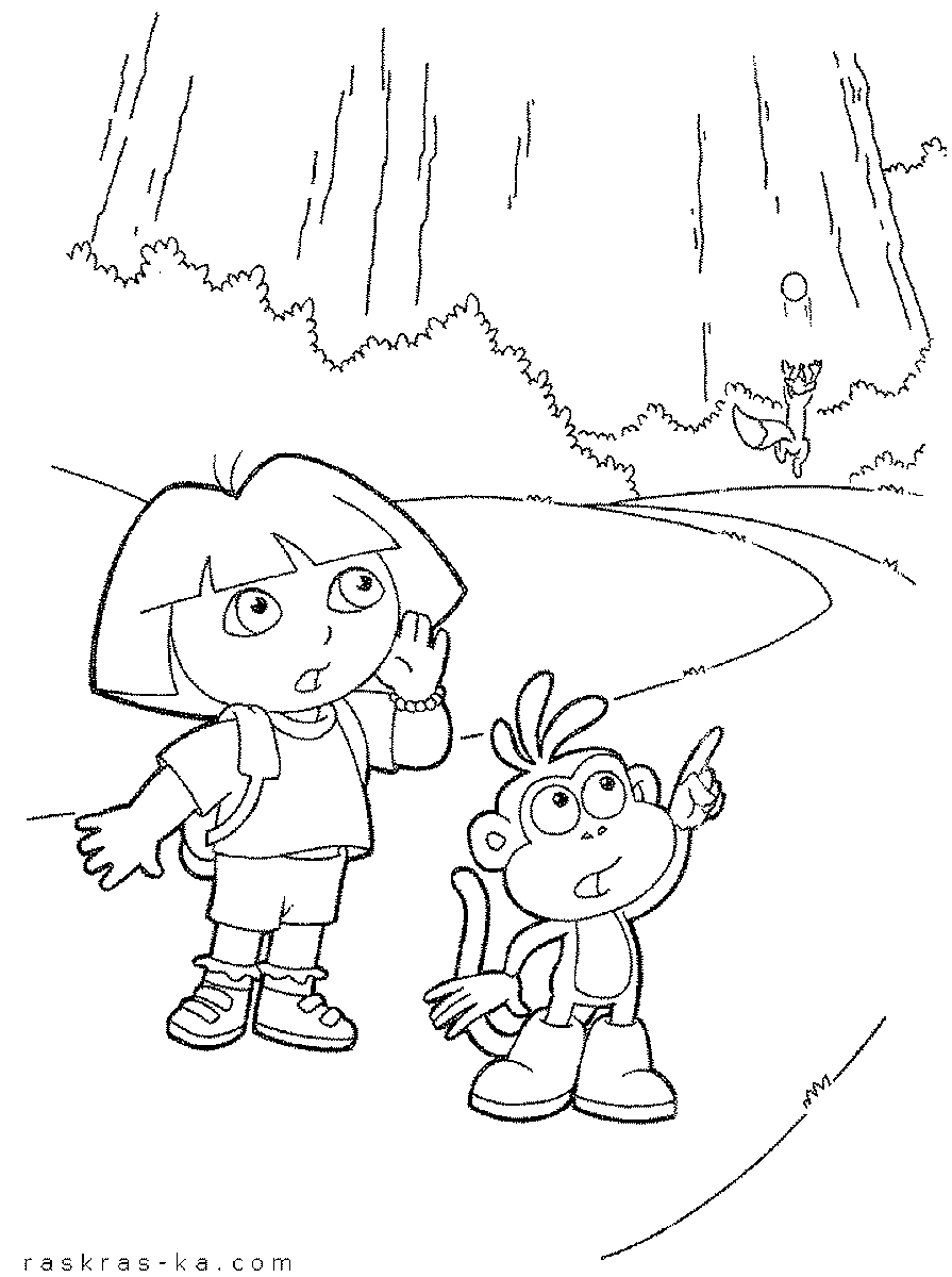 Раскраски для девочек скачать. Даша путешественница