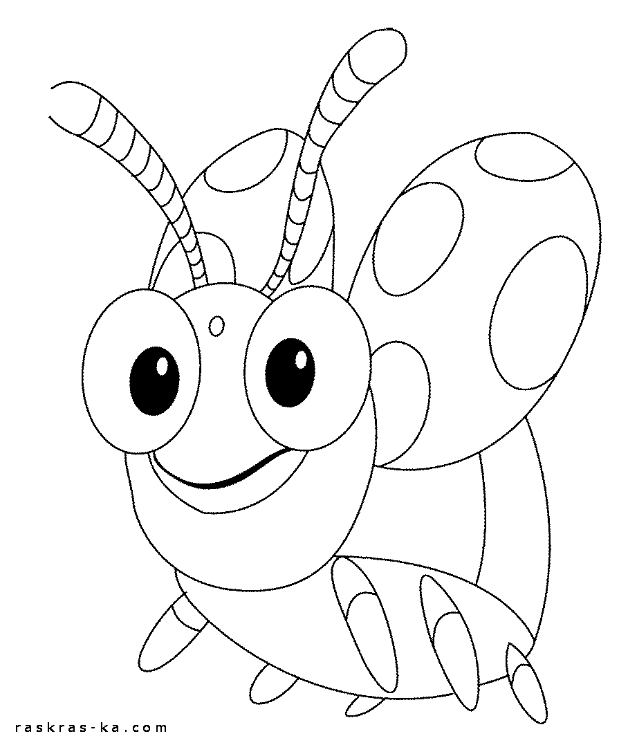 Божья коровка по имени Кокс - раскраска по мультфильму Друзья ангелов