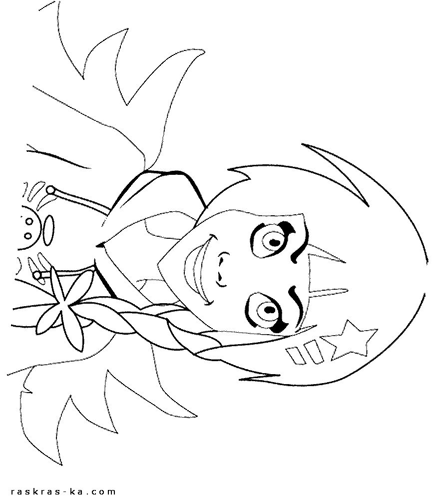 Мики из Друзей Ангелов - скачать раскраску