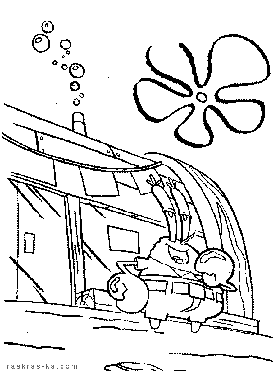 Скачать и распечатать Спанч Боб раскраски