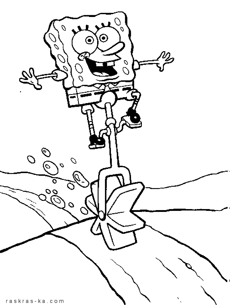 Раскраски для девочек из мультиков Губка Боб