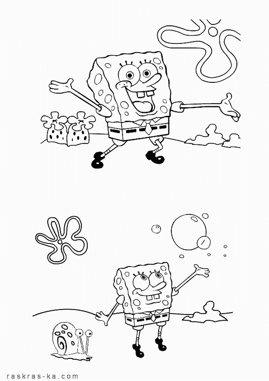 Распечатать Губку Боба для ребенка