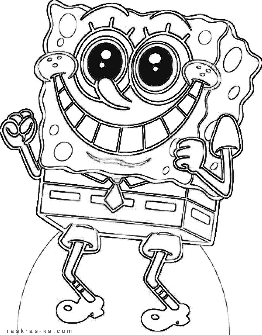 Улыбка Спанчбоба. Размалевка