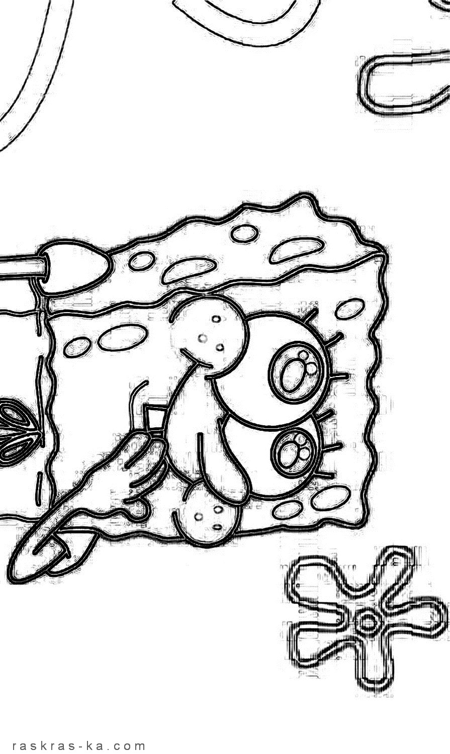 Раскраски Гупка Боб Квадратные Штаны