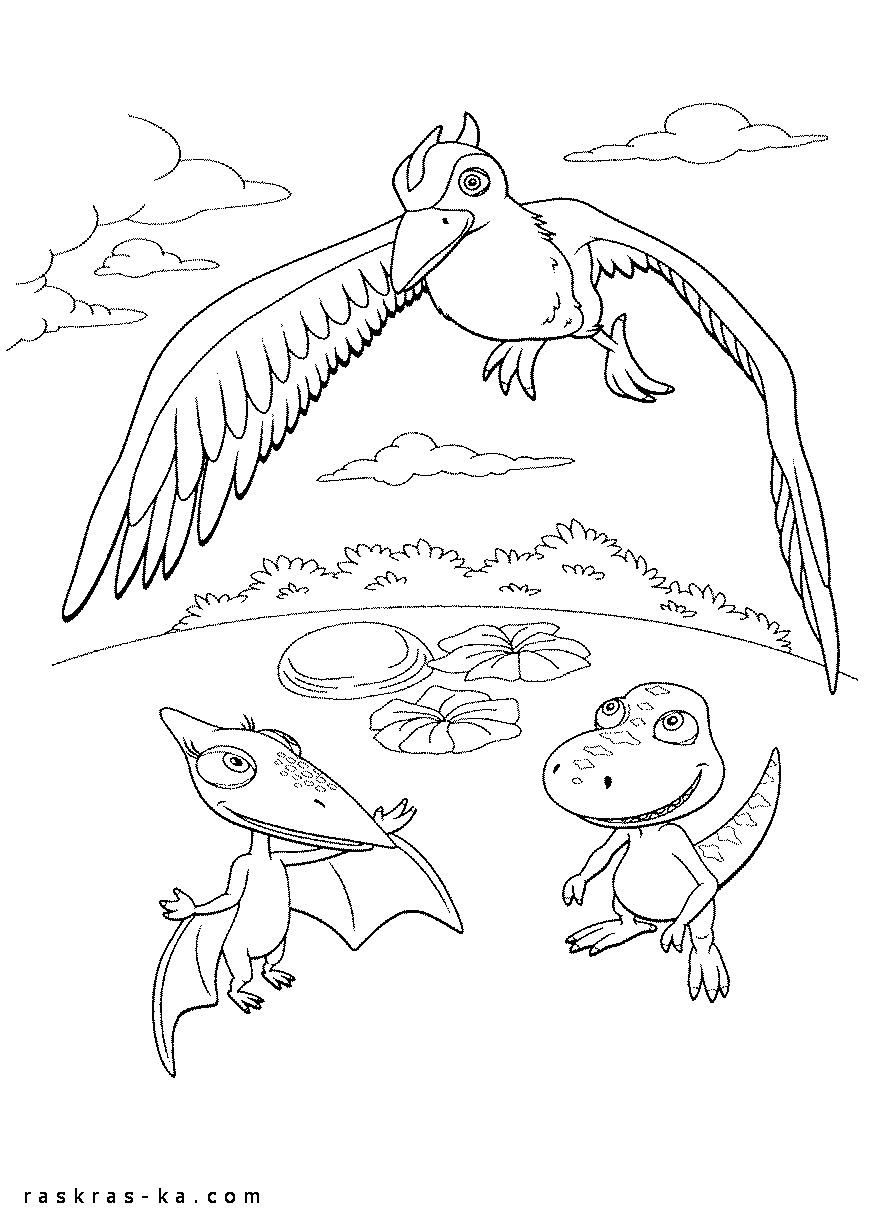 Картинки динозавров - скачать раскраски