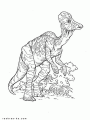 Детские раскраски динозавры распечатать. Коритозавр