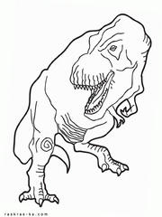 Разукрашка динозавр для принтера
