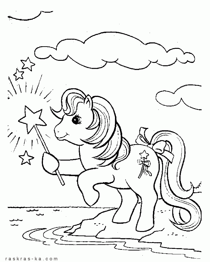 Раскраска для девочек пони