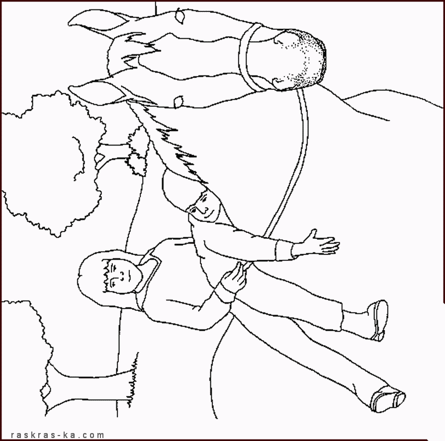 Разукрашки лошади. Распечатать