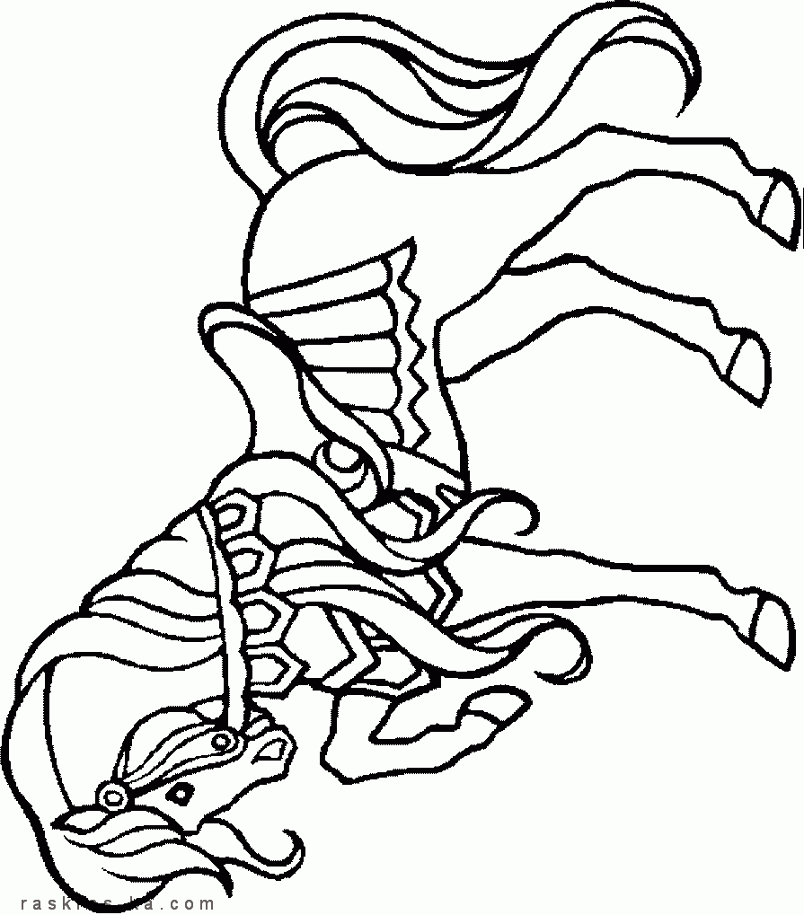 Разукраски с лошадями скачать